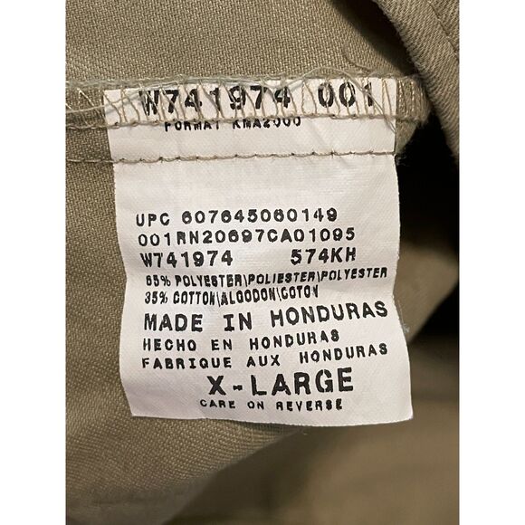 Dickies Men's L/S Button Down Work Shirt Reflective Stripes Tan Size X-Large - Picture 8 of 9